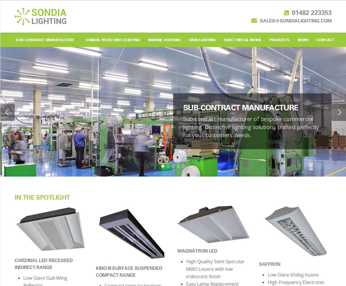 Sondia Lighting New Website